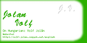 jolan volf business card